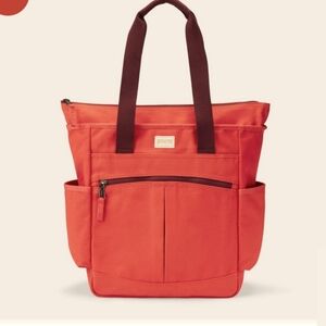 Duluth Heritage Canvas Classic Travel Tote Blaze Red Gym- Diaper- Work- Laptop
